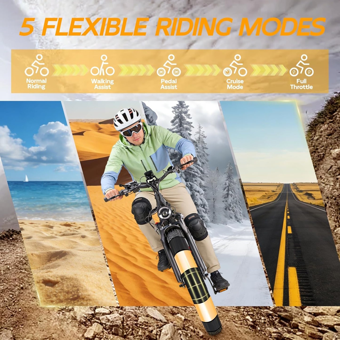 CTVVXXC 6000W Dual Motor Fat Tire Ebike Integrated Battery