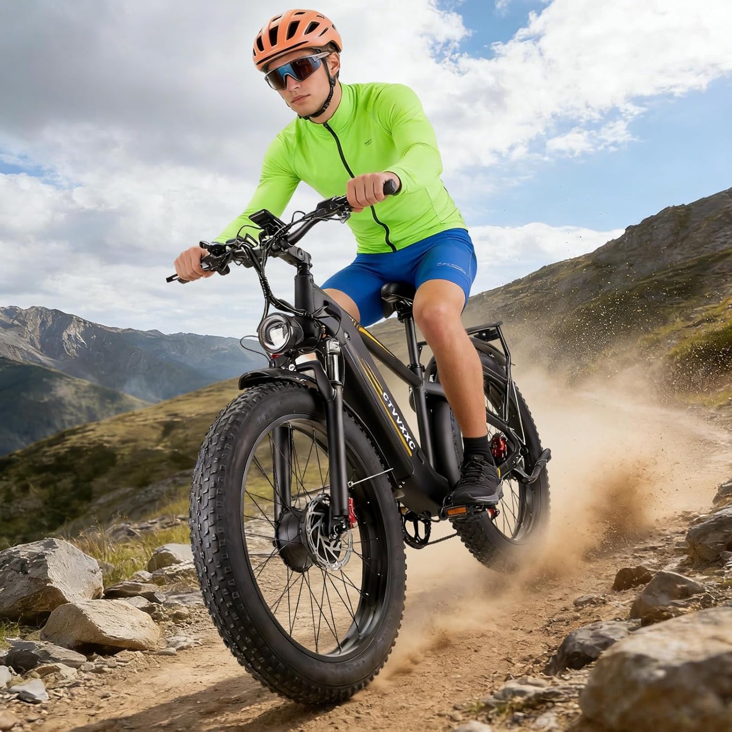 CTVVXXC 6000W Dual Motor Fat Tire Ebike Integrated Battery