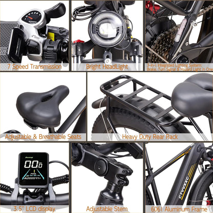 CTVVXXC 8000W Dual Motor Fat Tire Ebike Integrated Battery