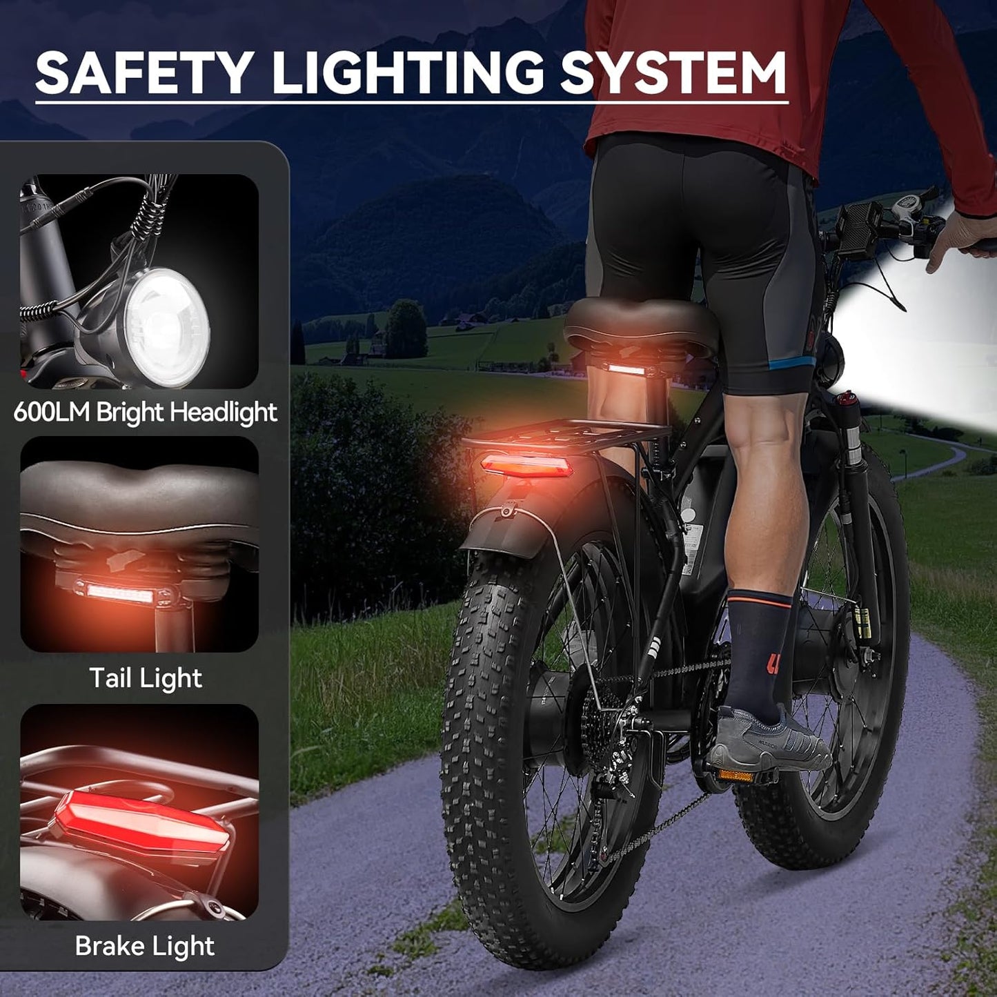 CTVVXXC 6000W Dual Motor Fat Tire Electric Bike